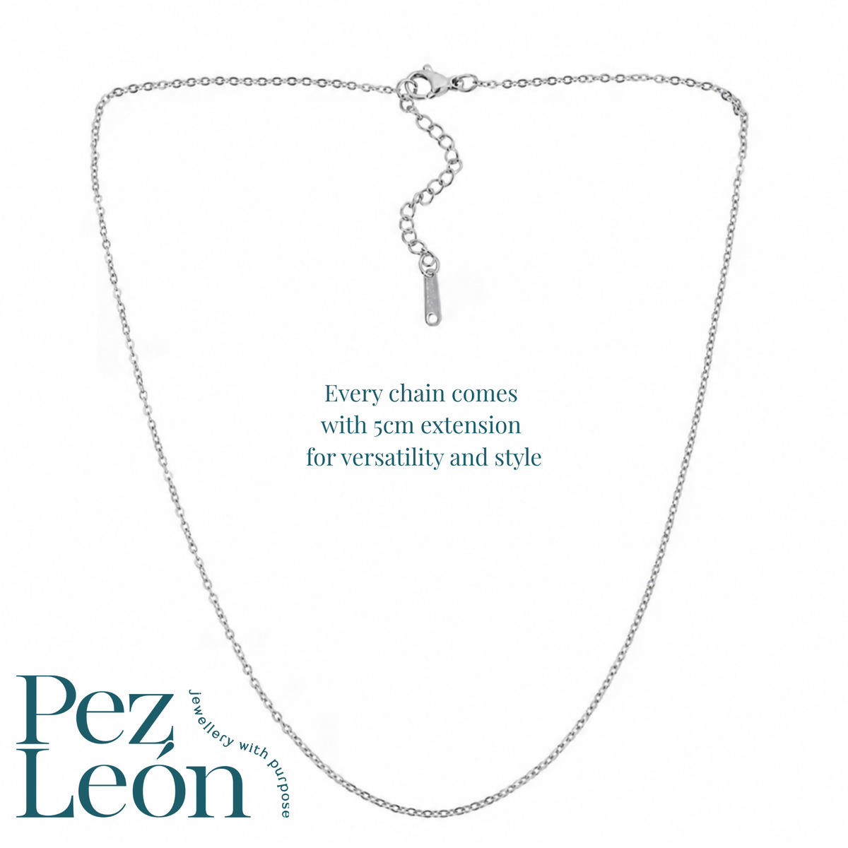 Signature Anchor Cable Chain - 316L Stainless Steel / 3mm / 55cm