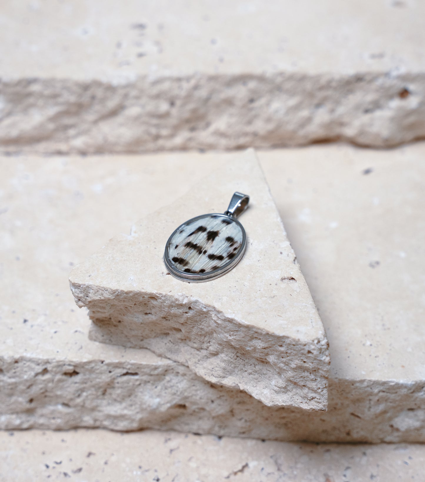 Impact Pendant — Stainless Steel Oval