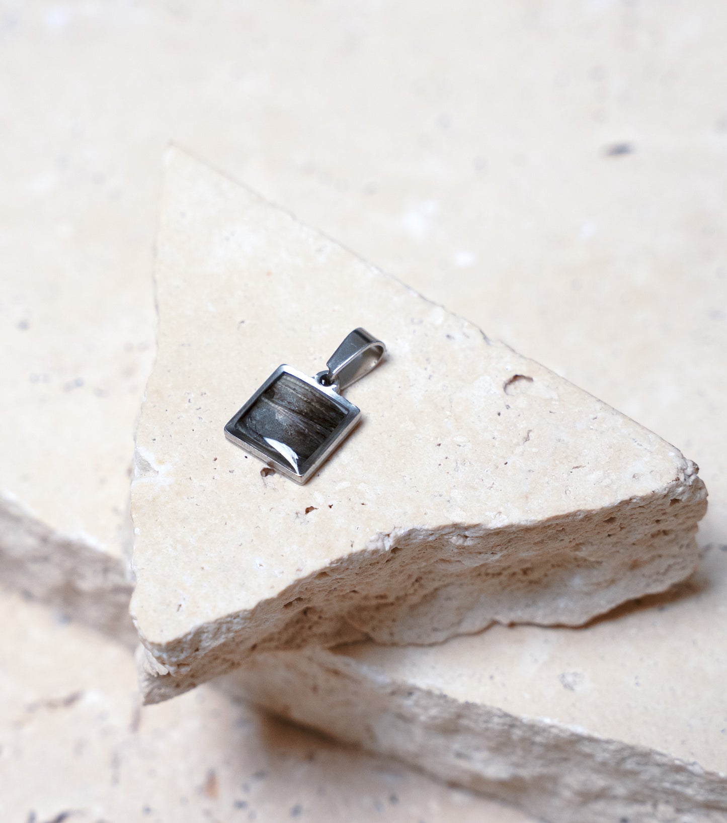 Venom Dark Pendant — Stainless Steel Square, 13mm