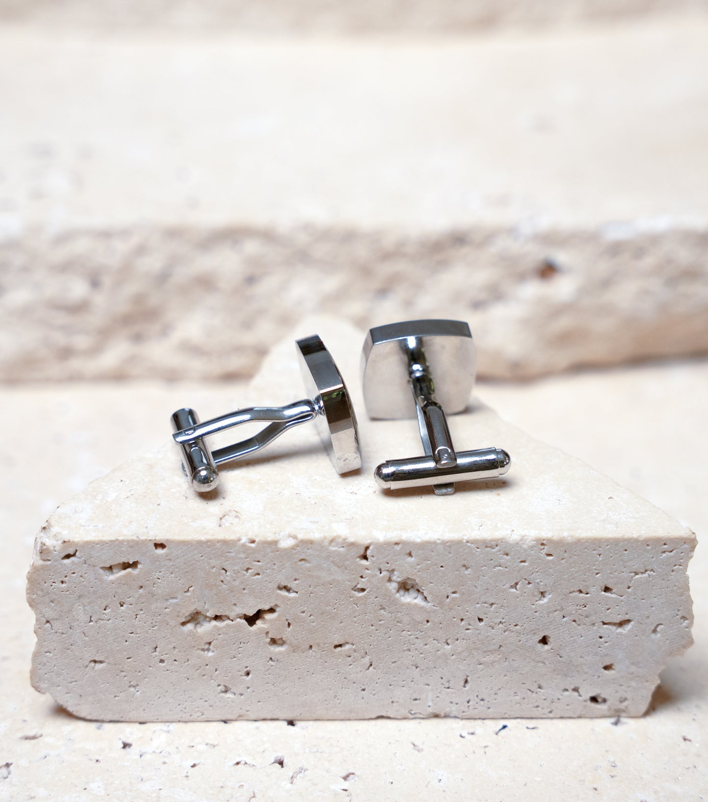 Impact Cufflinks — Stainless Steel