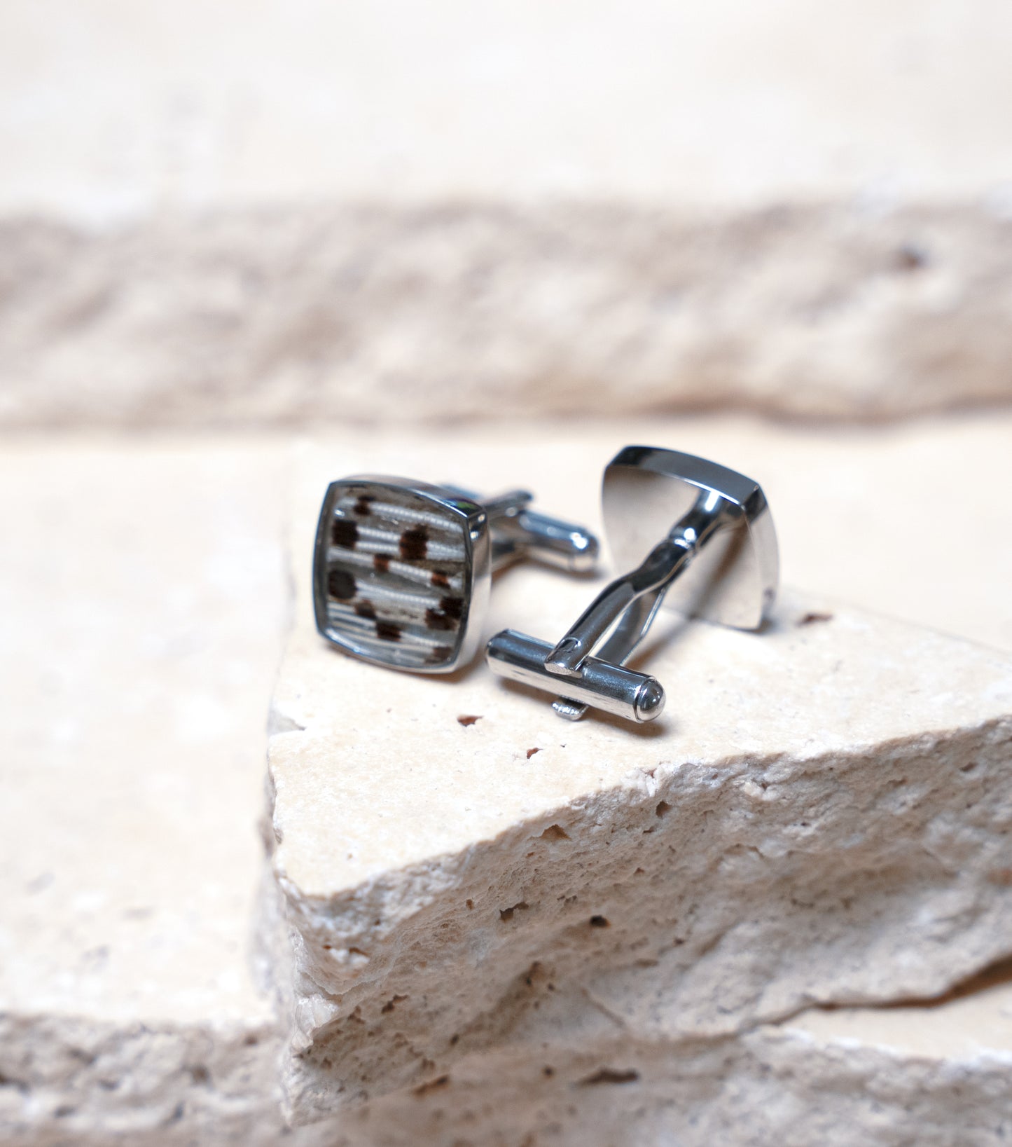 Impact Cufflinks — Stainless Steel