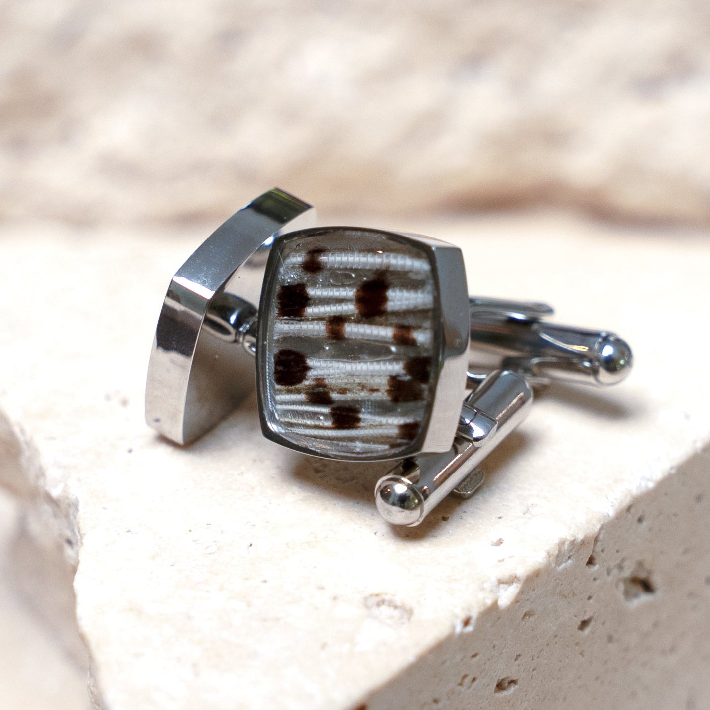 Impact Cufflinks — Stainless Steel