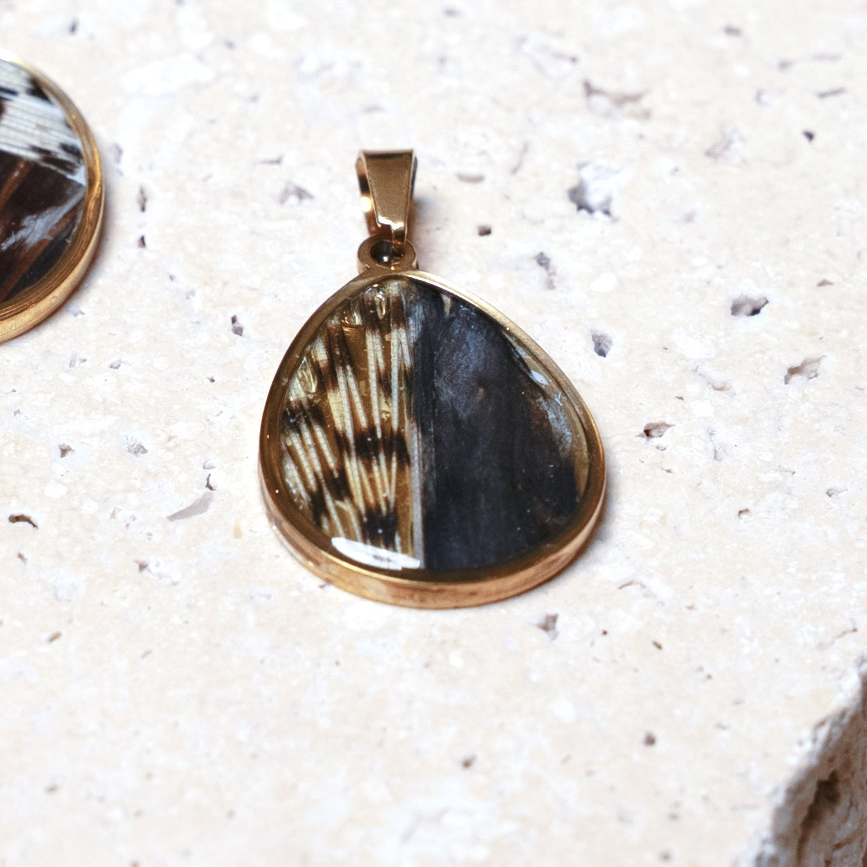 Composition Pendant — Gold Drop