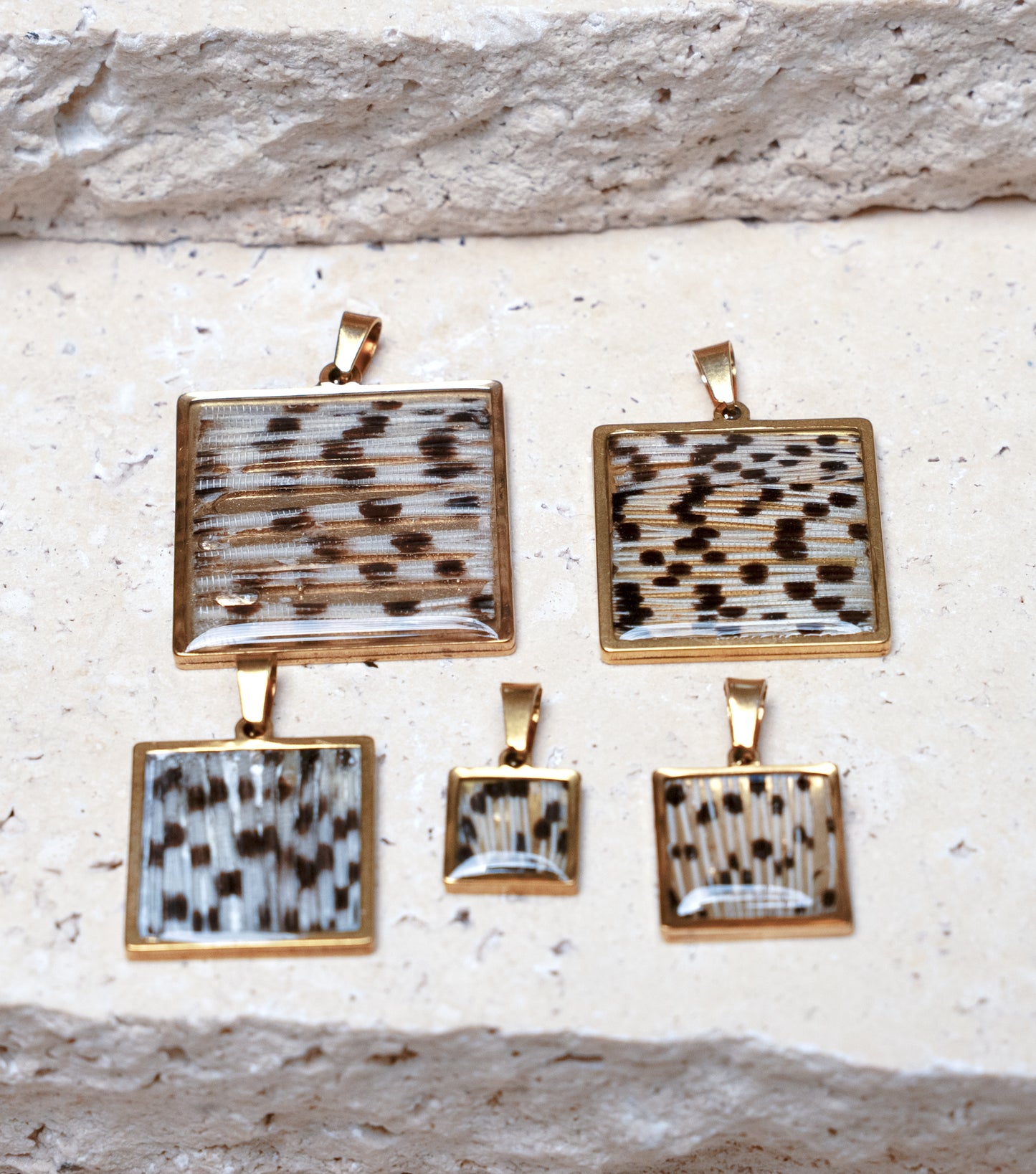 Impact Pendant — Gold Square, 13mm
