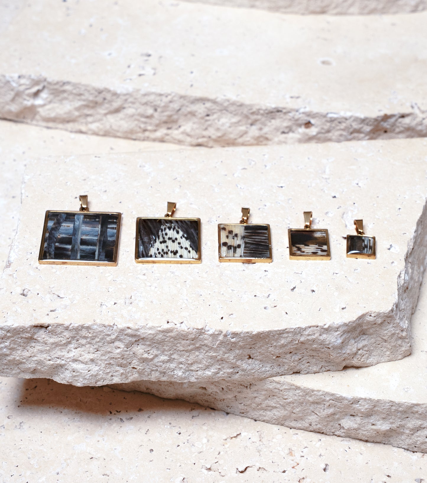 Composition Pendant — Gold Square, 28mm