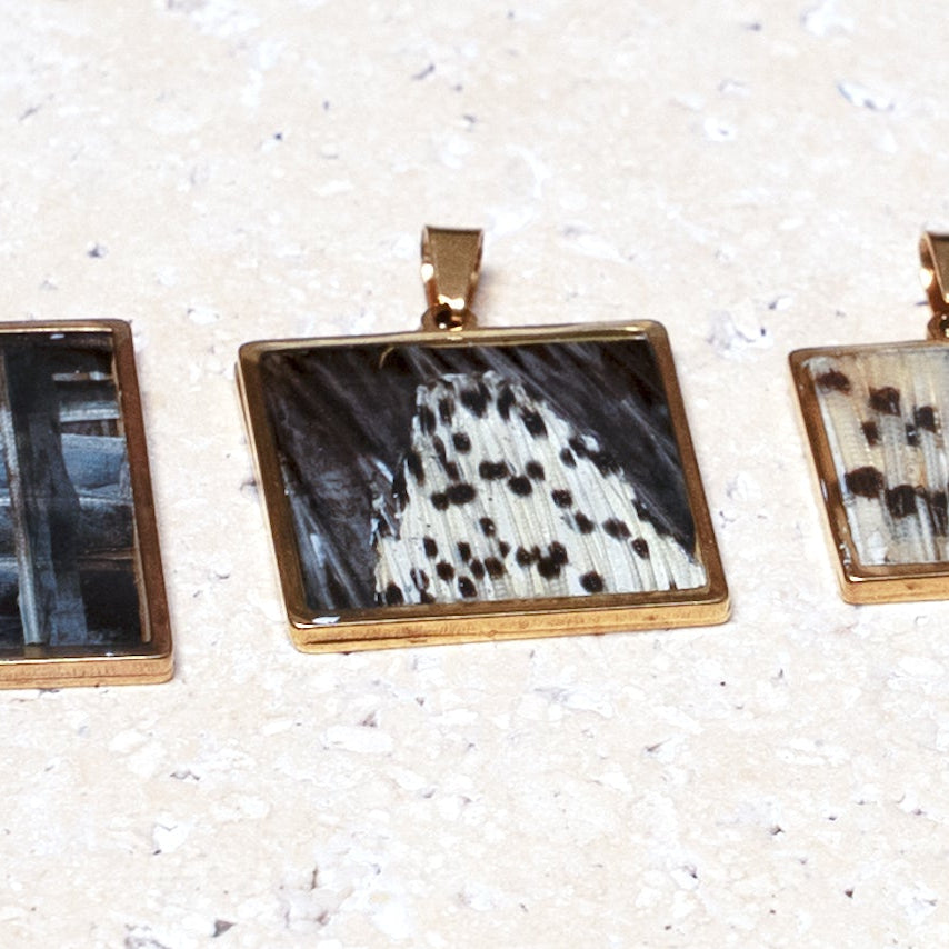 Composition Pendant — Gold Square, 28mm