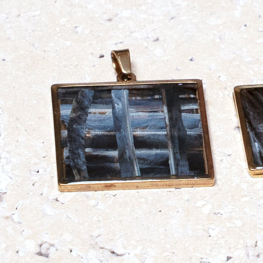 Composition Pendant — Gold Square, 33mm
