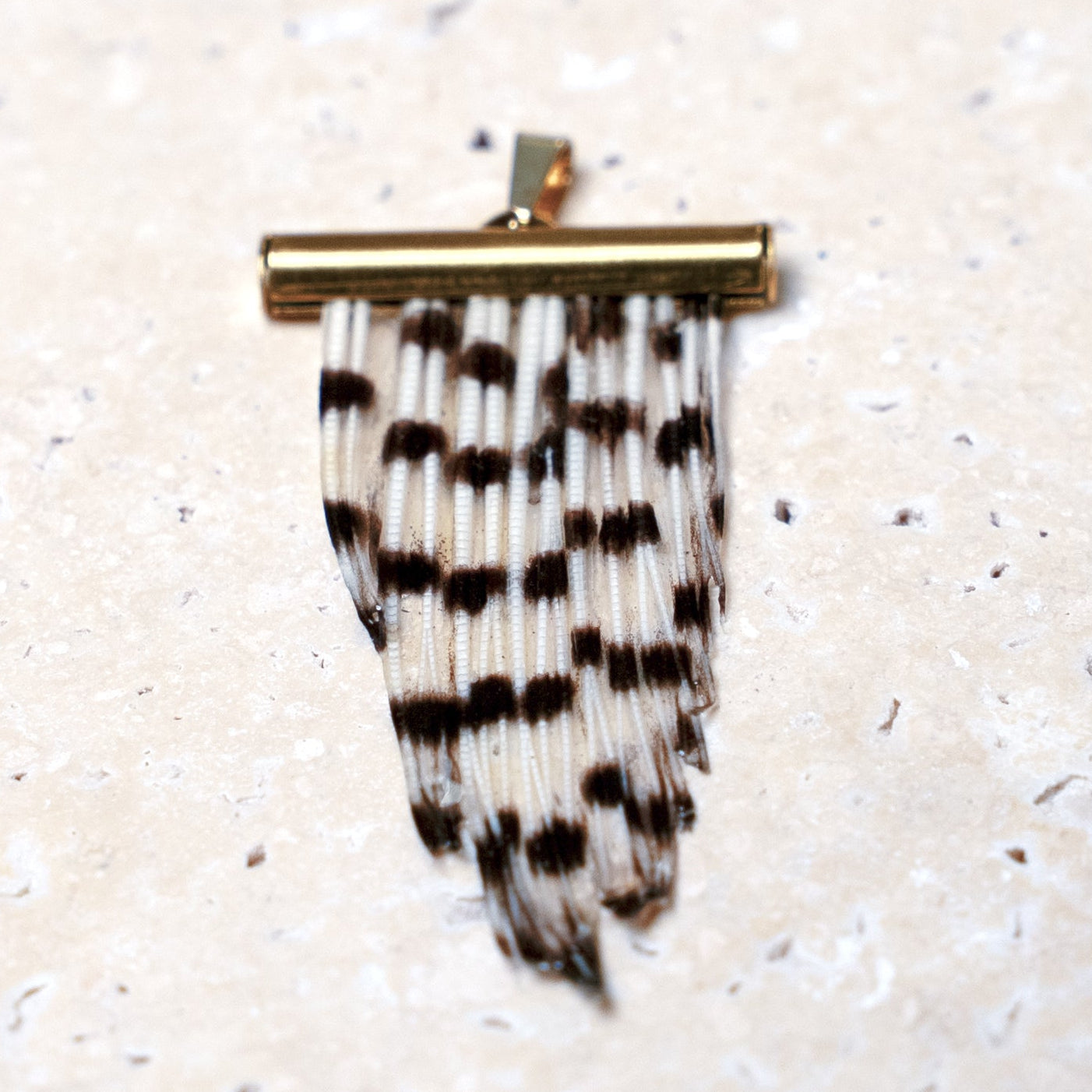 Impact Pendant — Gold Tube, 25mm