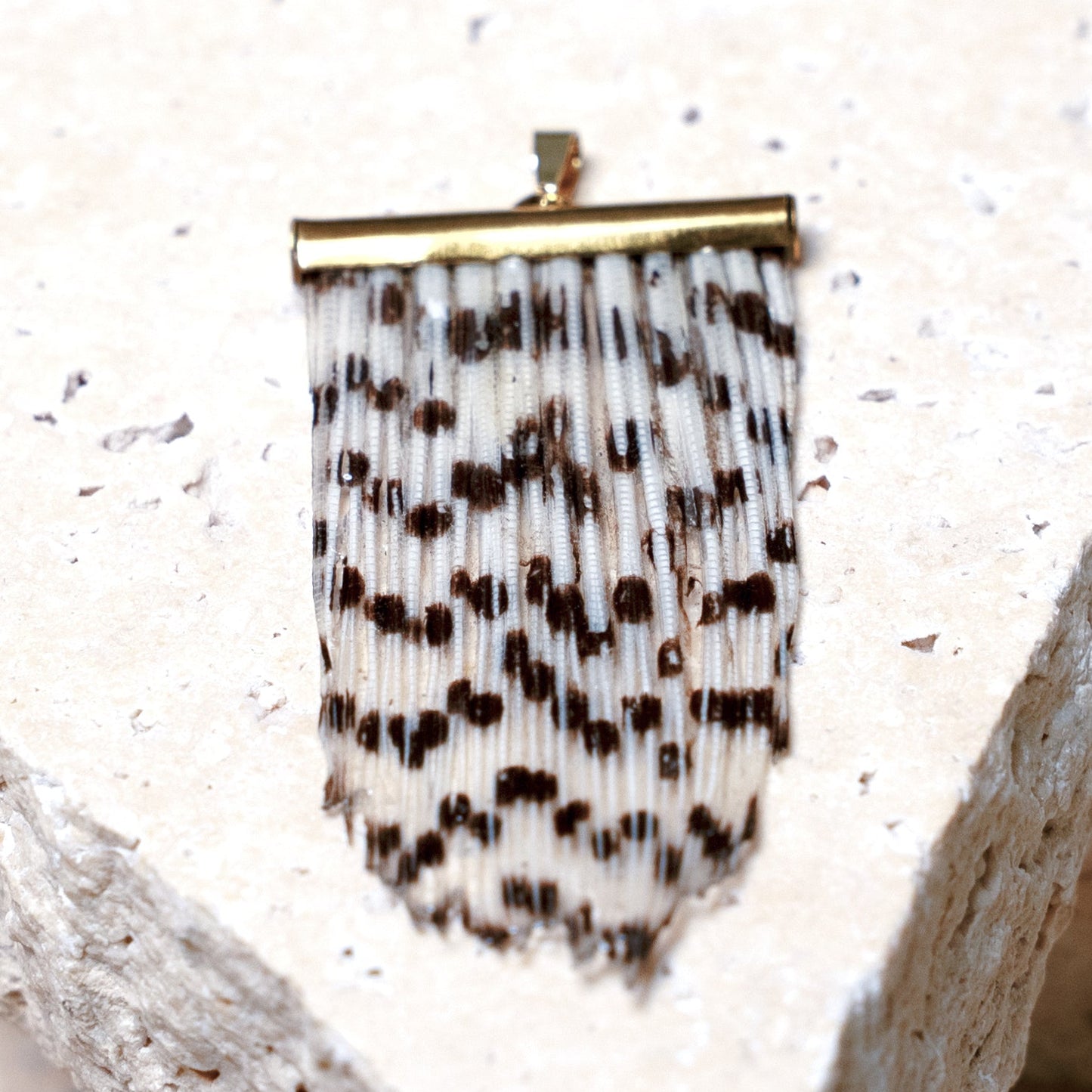 Impact Pendant — Gold Tube, 30mm