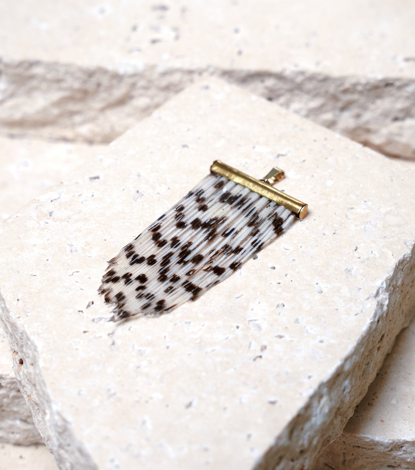 Impact Pendant — Gold Tube, 30mm