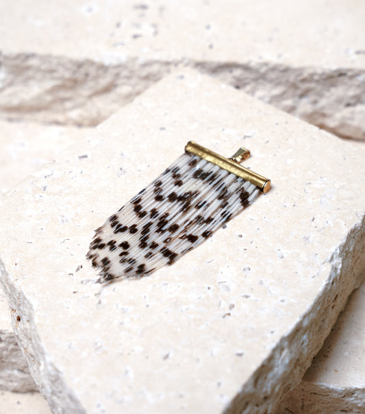 Impact Pendant — Gold Tube, 30mm