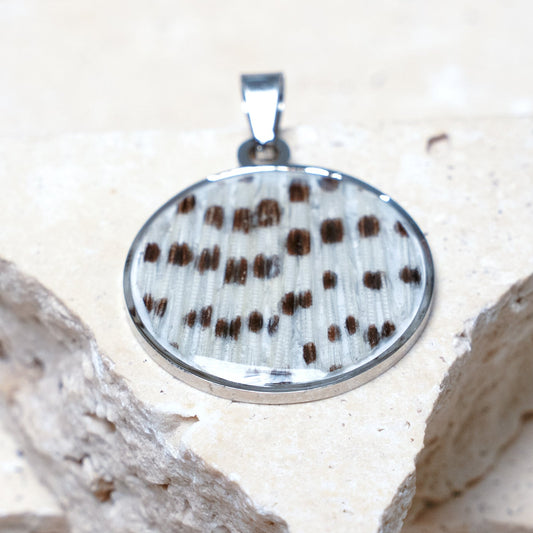 Impact Pendant — Stainless Steel Round, 33mm