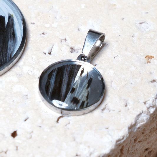 Composition Pendant — Stainless Steel Round, 13mm