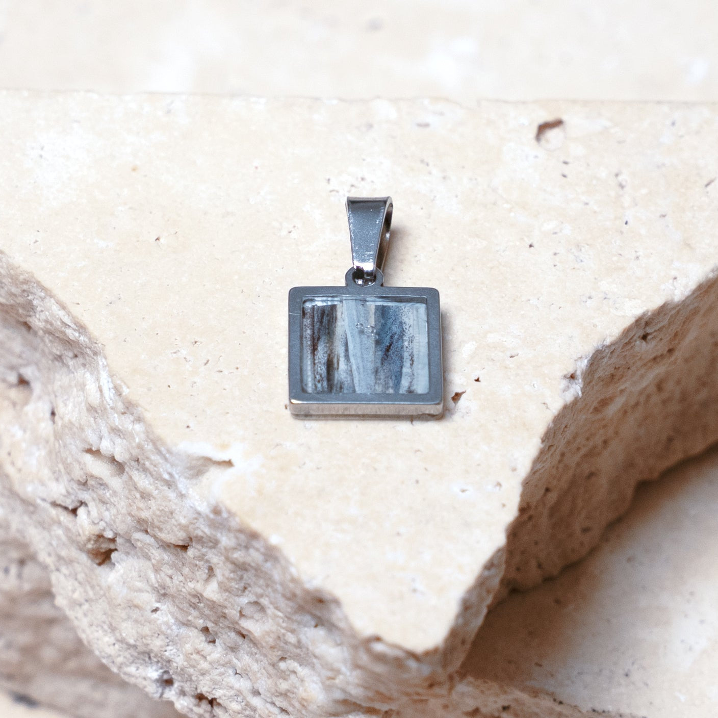 Venom Light Pendant, Stainless Steel Square, 13mm