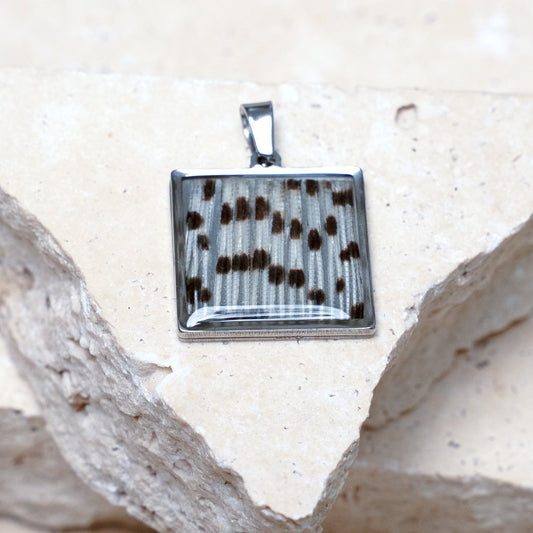Impact Pendant — Stainless Steel Square, 23mm