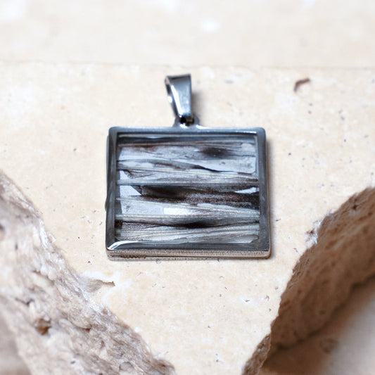Venom Light Pendant — Stainless Steel Square, 23mm