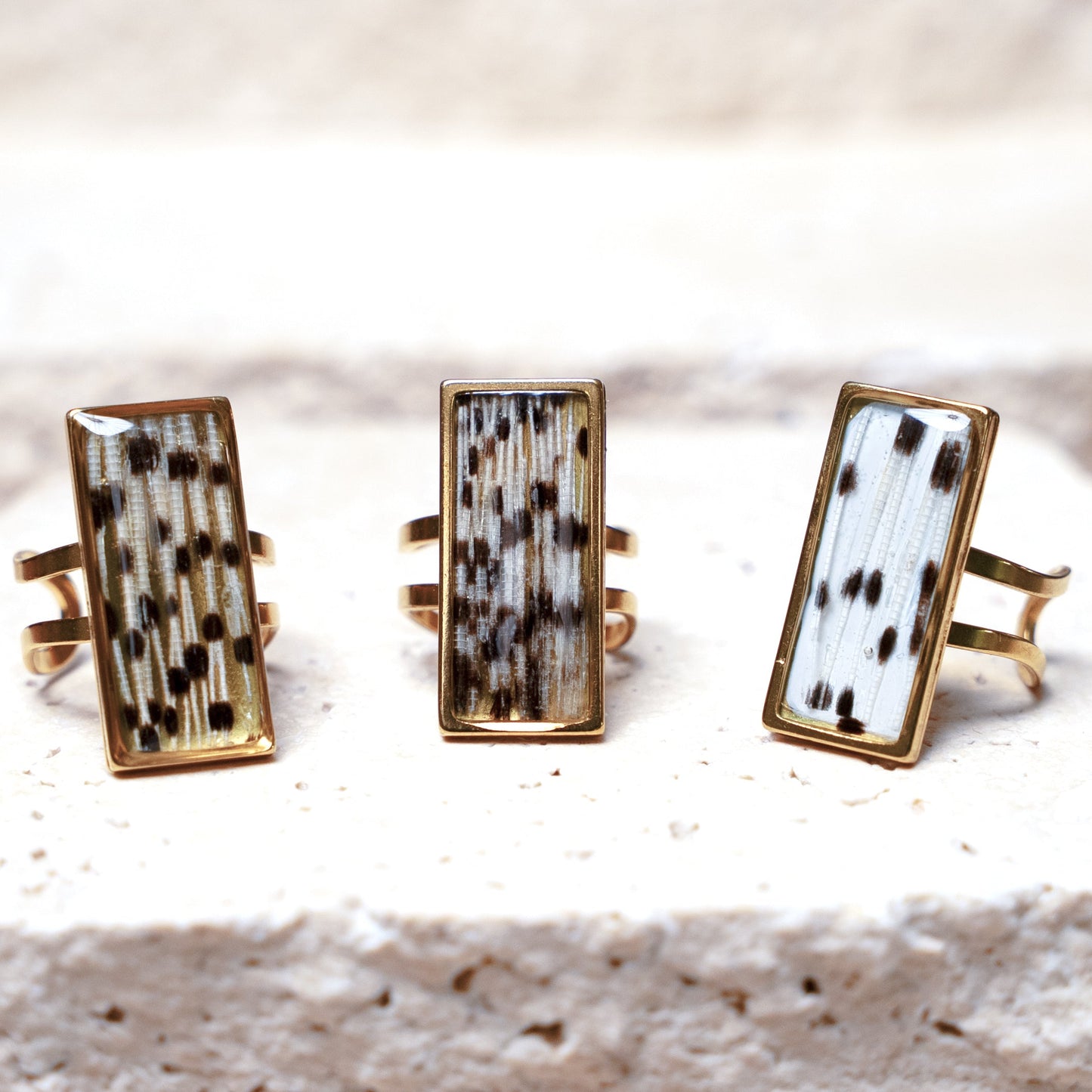 Impact Ring — Gold Rectangle