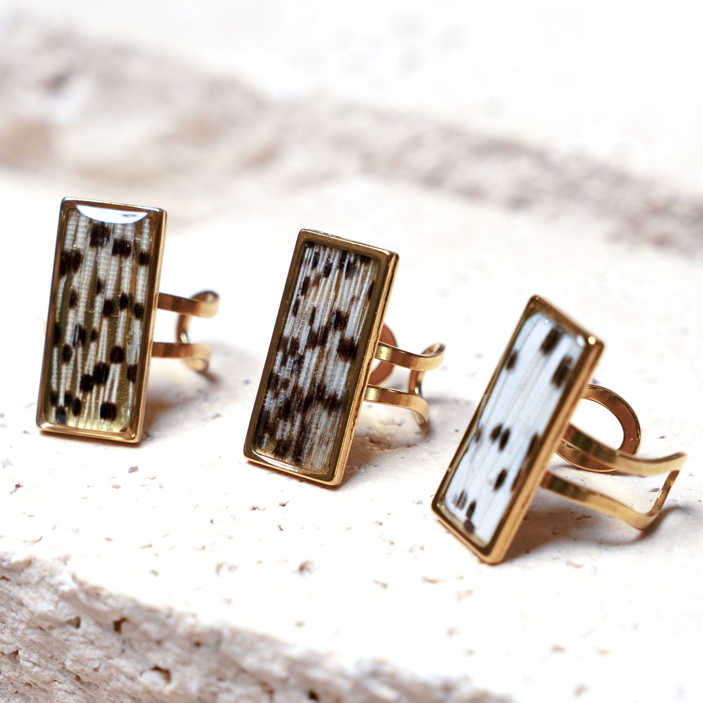 Impact Ring — Gold Rectangle