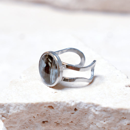 Venom Dark Ring — Stainless Steel Circle, 12mm