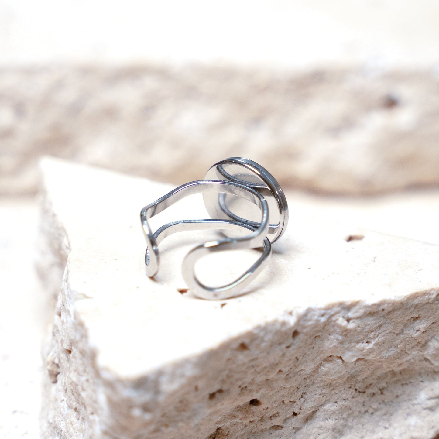 Composition Ring — Stainless Steel Circle, 12mm