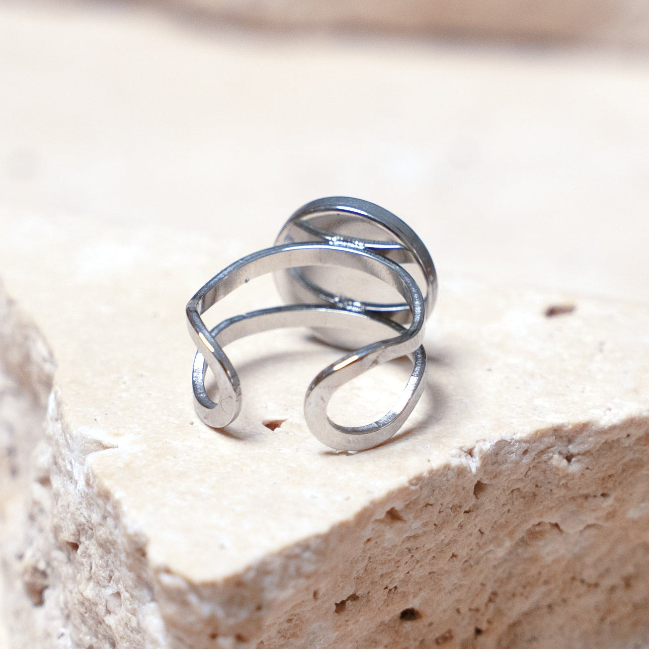 Venom Dark Ring — Stainless Steel Circle, 12mm