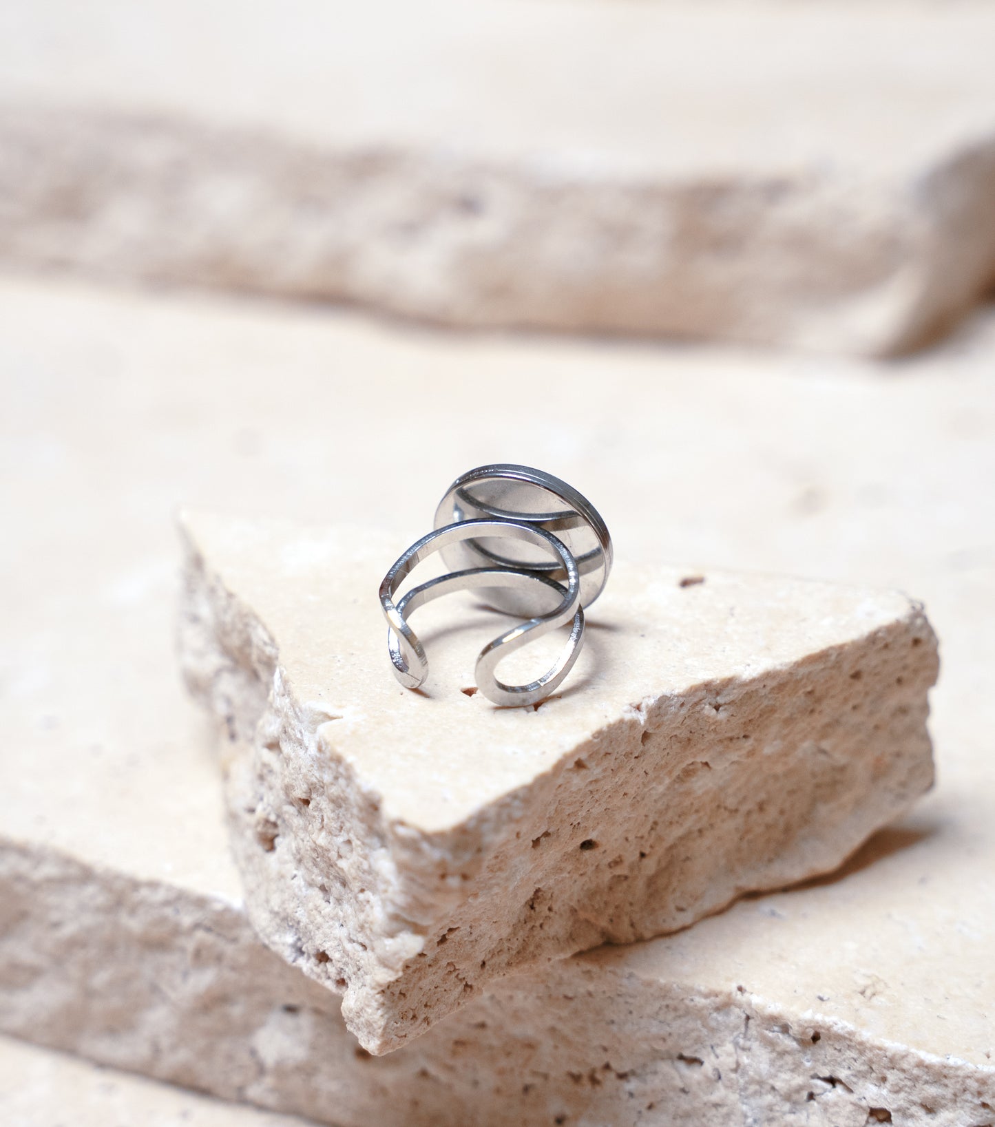 Composition Ring — Stainless Steel Circle, 16mm