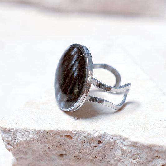 Venom Dark Ring — Stainless Steel Circle, 20mm