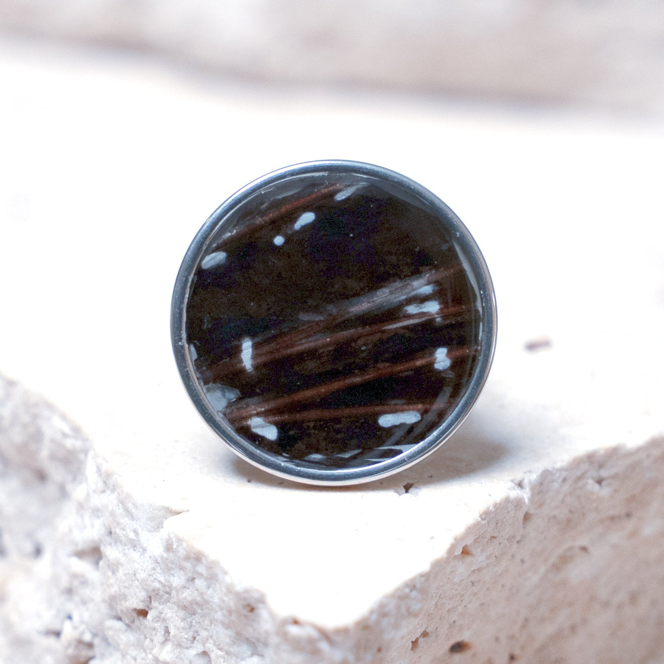 Venom Dark Ring — Stainless Steel Circle, 25mm