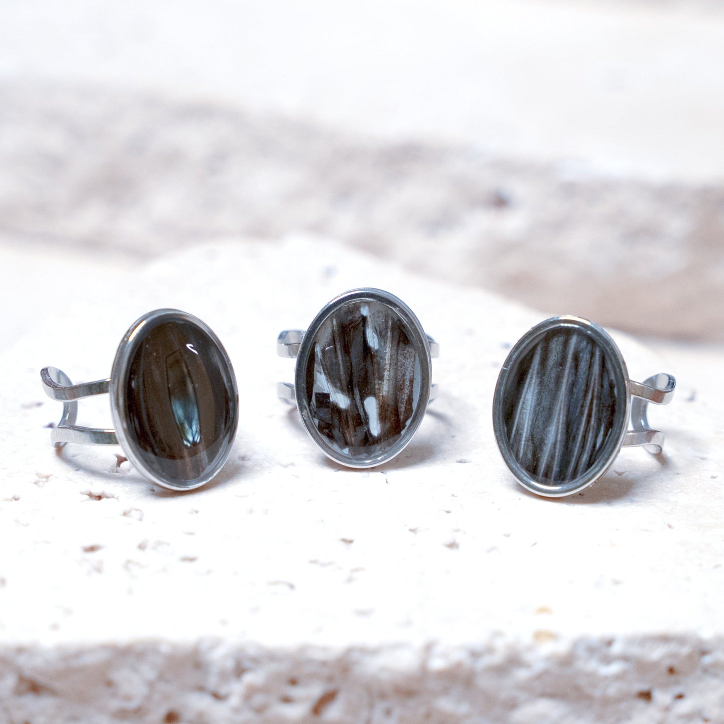 Venom Dark Ring — Stainless Steel Oval