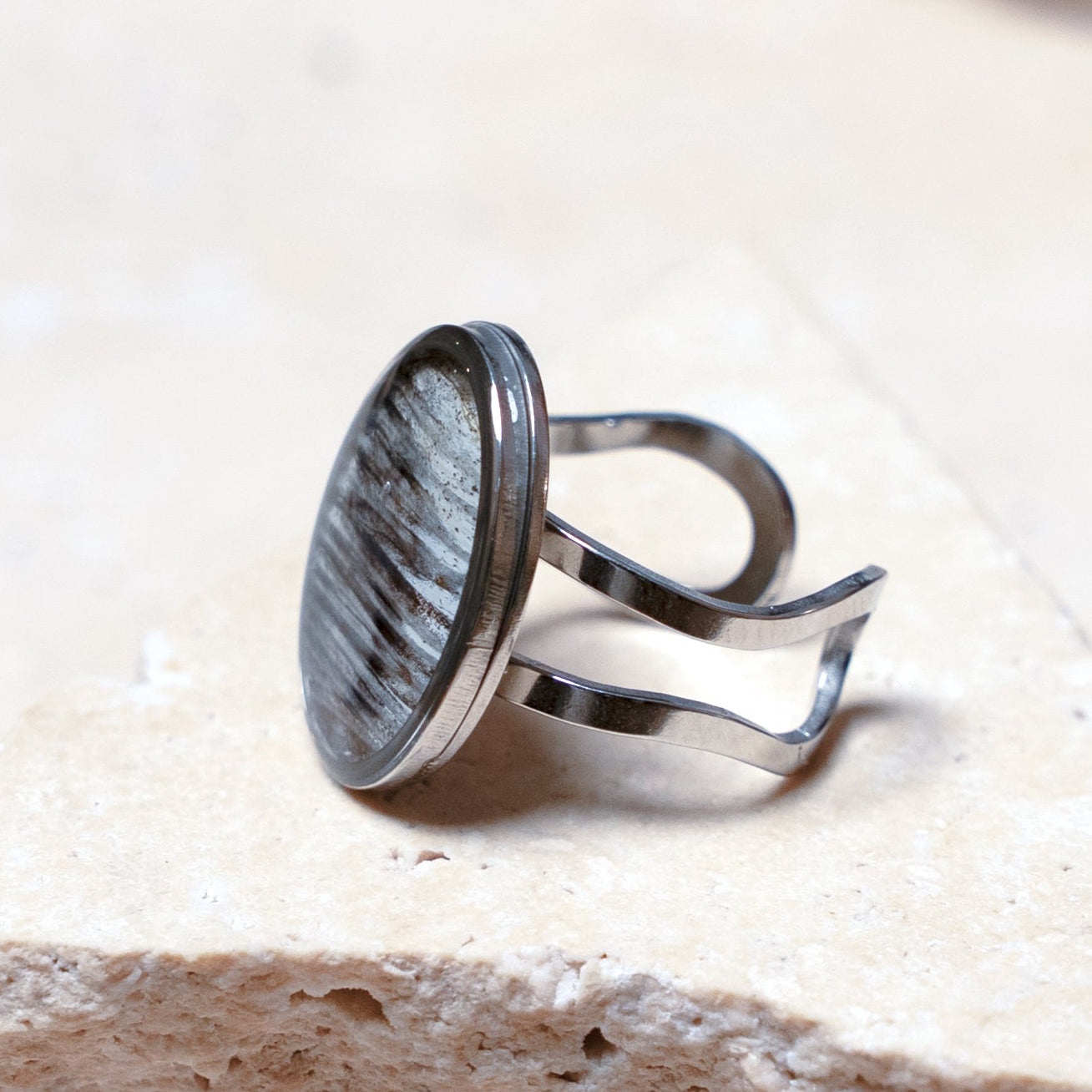 Venom Light Ring — Stainless Steel Oval