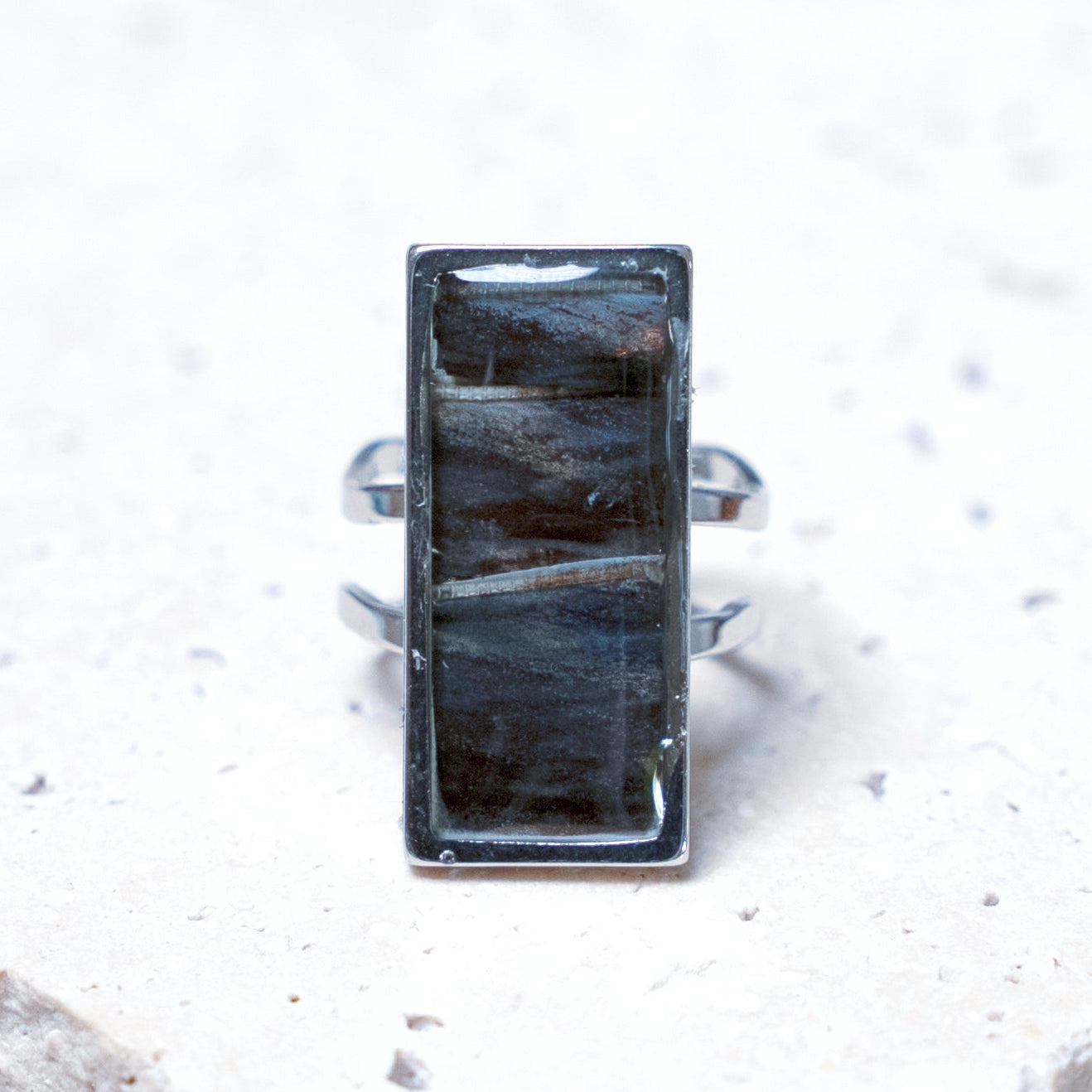 Venom Dark Ring — Stainless Steel Rectangle