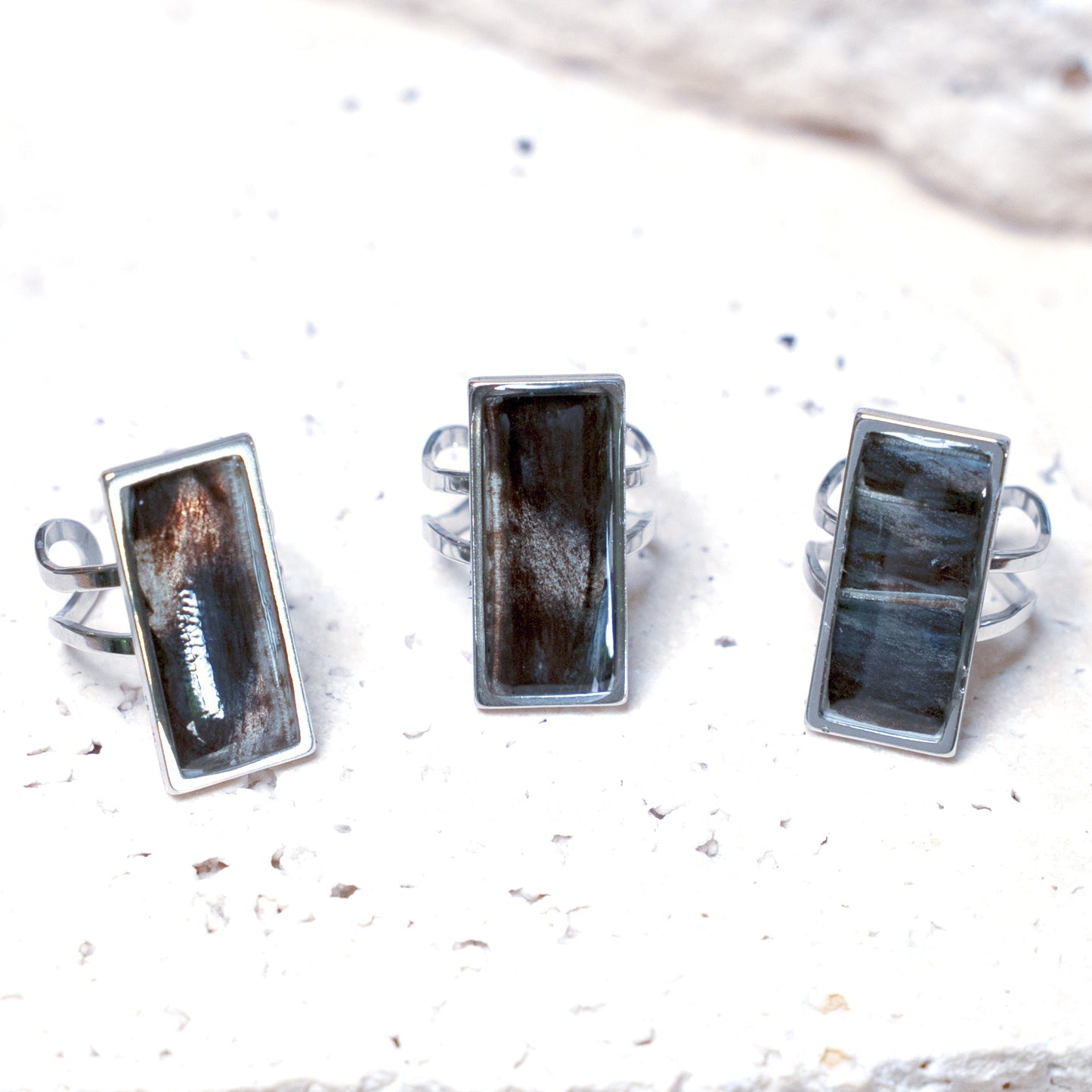 Venom Dark Ring — Stainless Steel Rectangle
