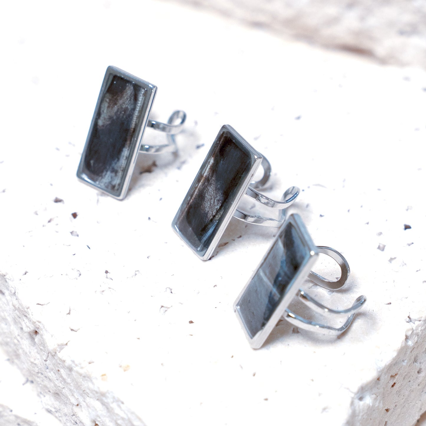 Venom Dark Ring — Stainless Steel Rectangle