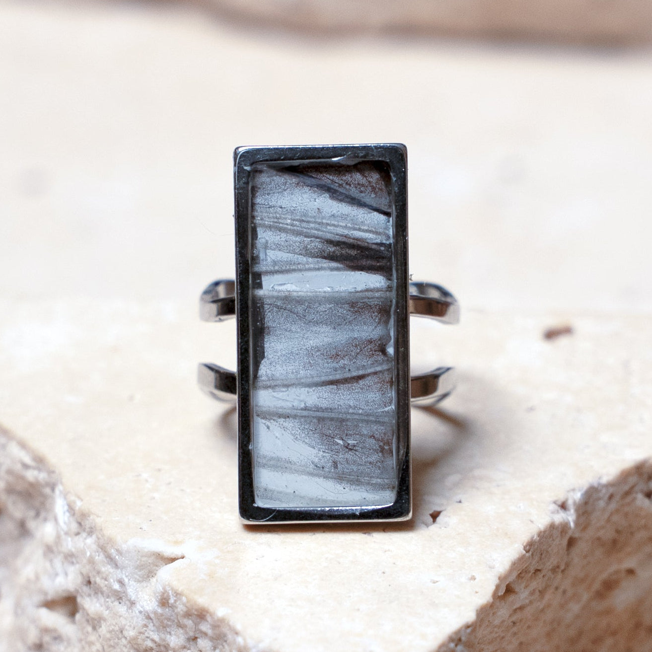 Venom Light Ring — Stainless Steel Rectangle