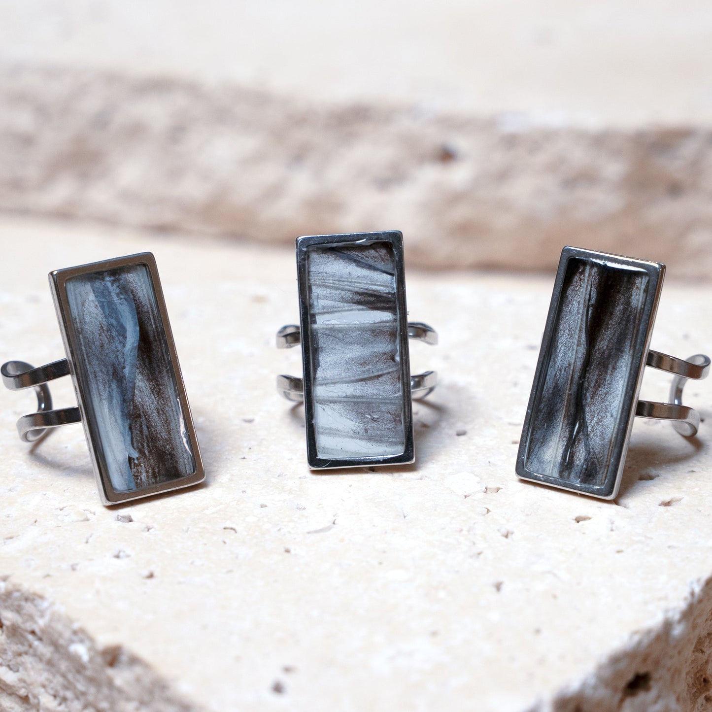 Venom Light Ring — Stainless Steel Rectangle