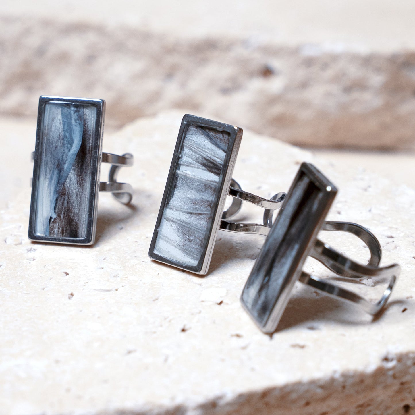 Venom Light Ring — Stainless Steel Rectangle