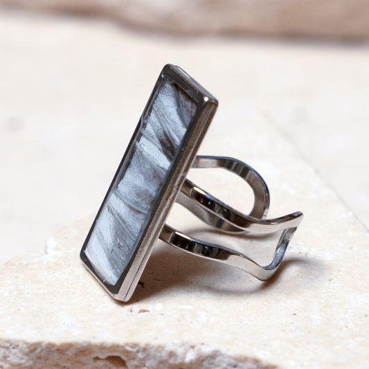 Venom Light Ring — Stainless Steel Rectangle