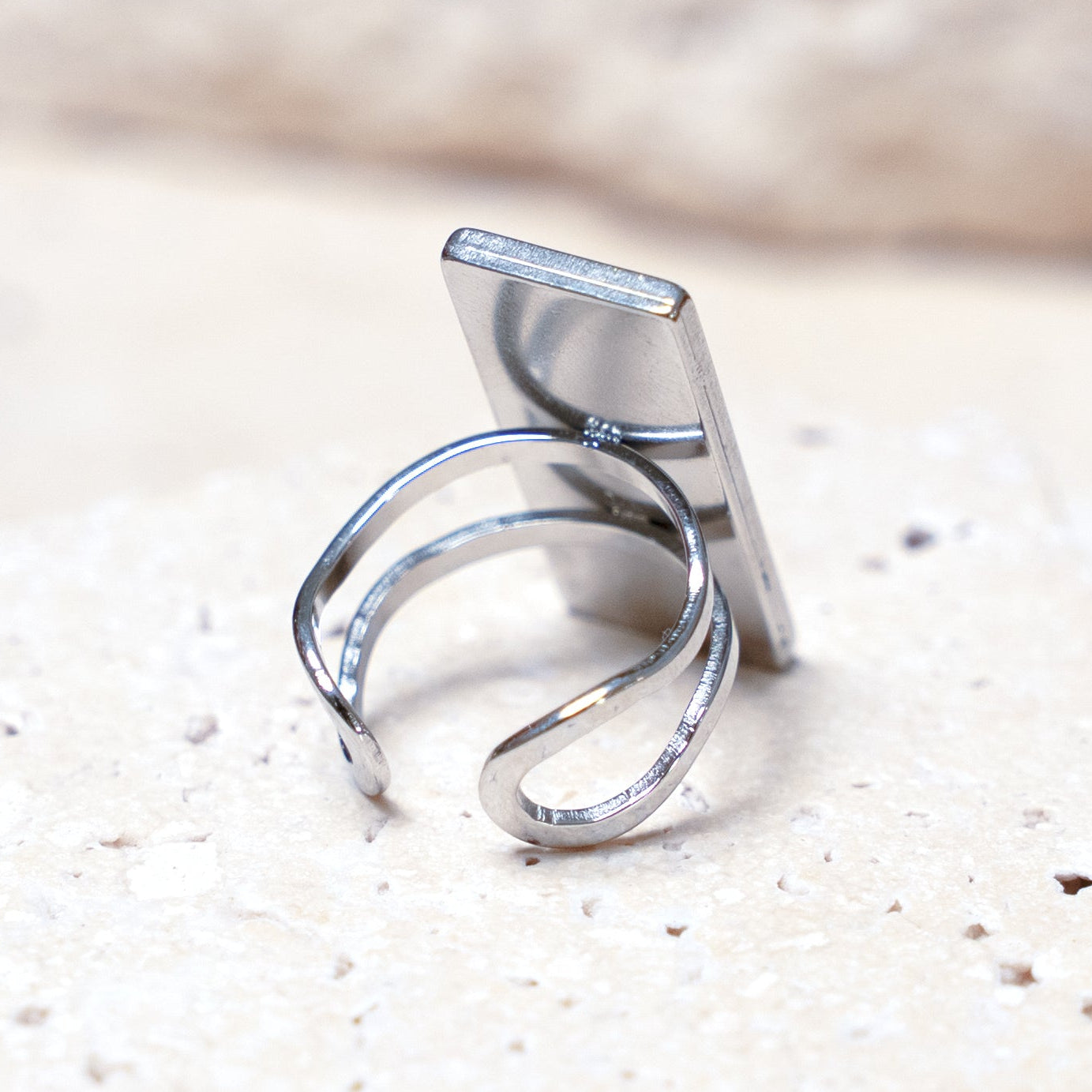 Venom Light Ring — Stainless Steel Rectangle