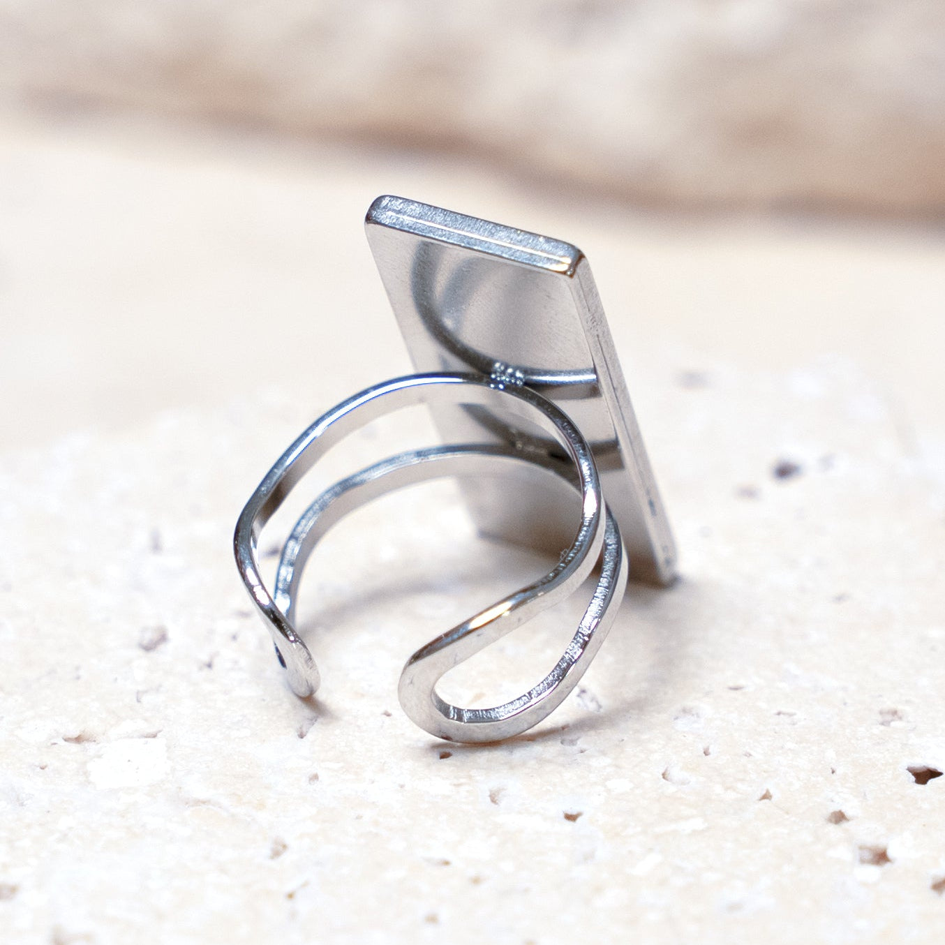 Venom Dark Ring — Stainless Steel Rectangle