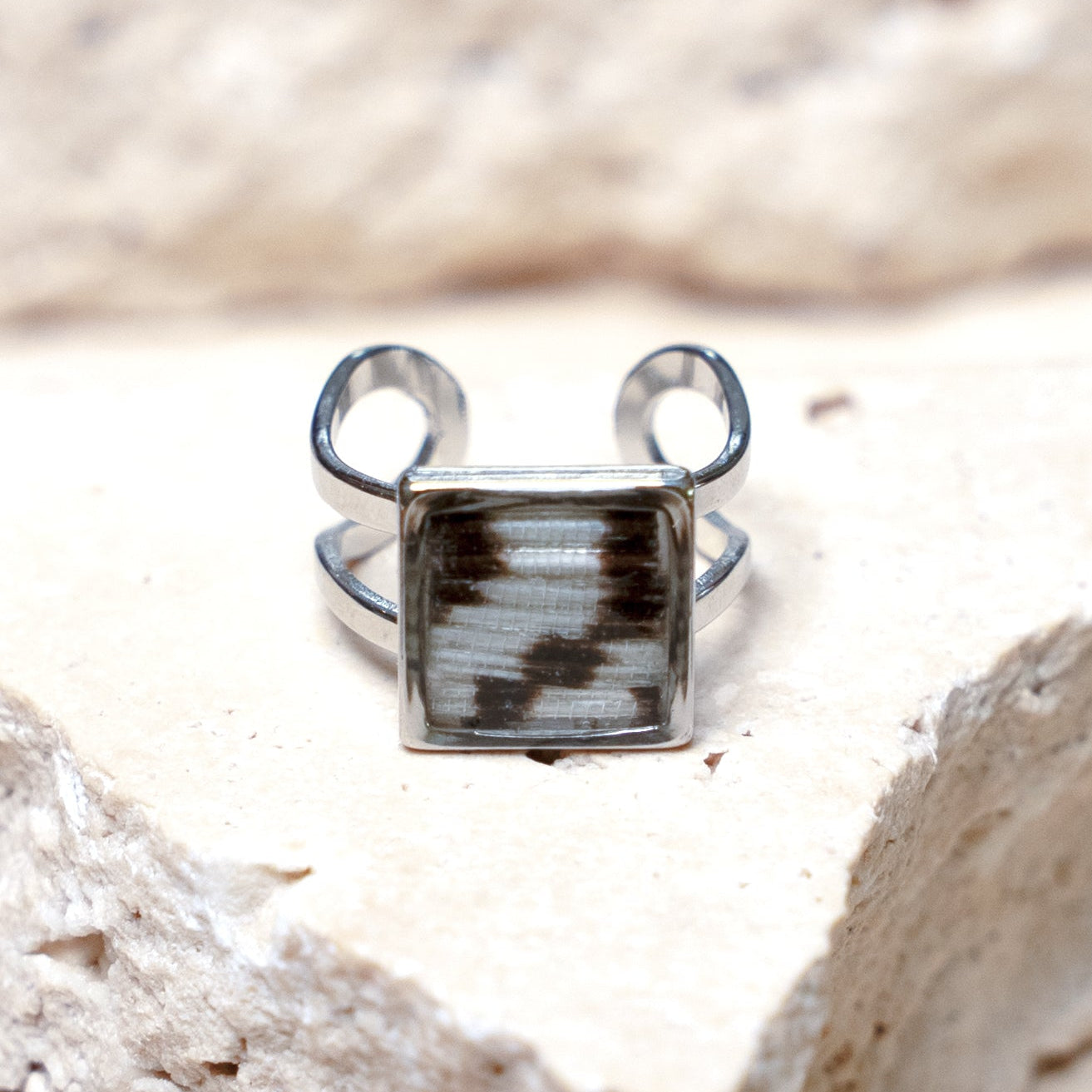 Impact Ring — Stainless Steel Square