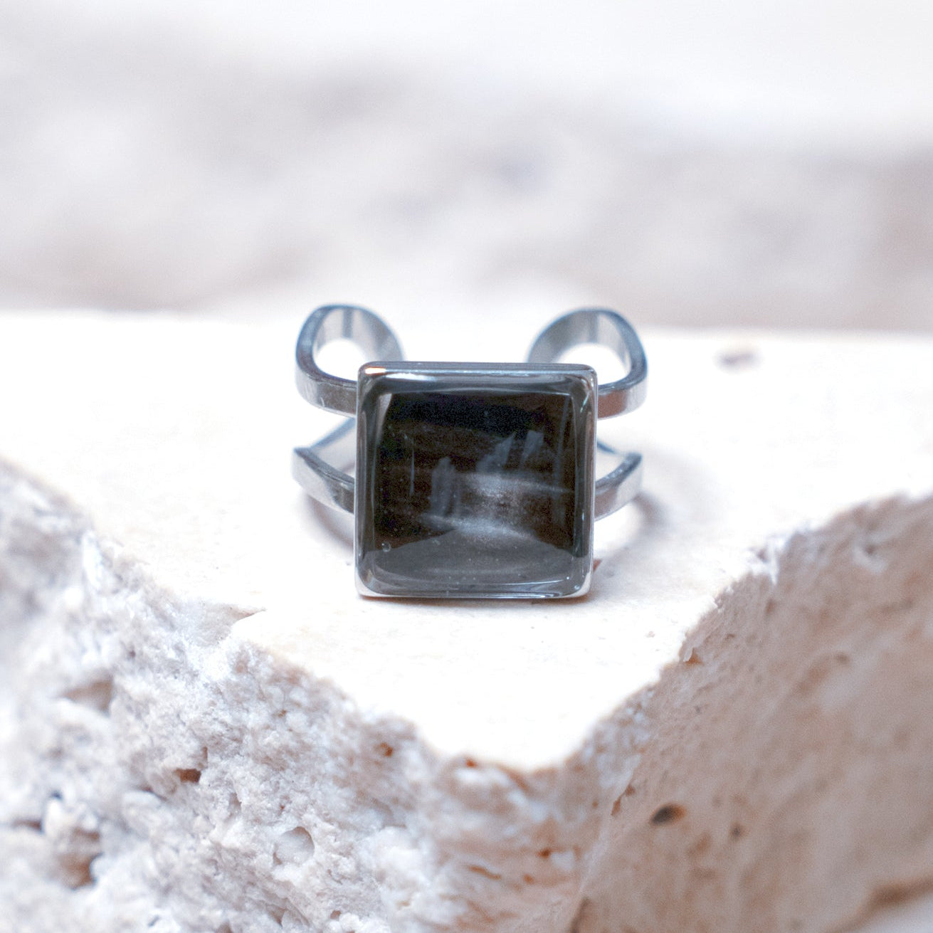 Venom Dark Ring — Stainless Steel Square