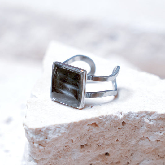 Venom Dark Ring — Stainless Steel Square