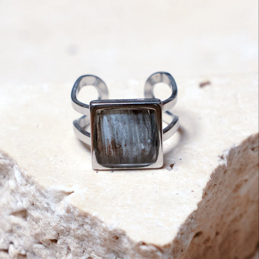 Venom Light Ring — Stainless Steel Square