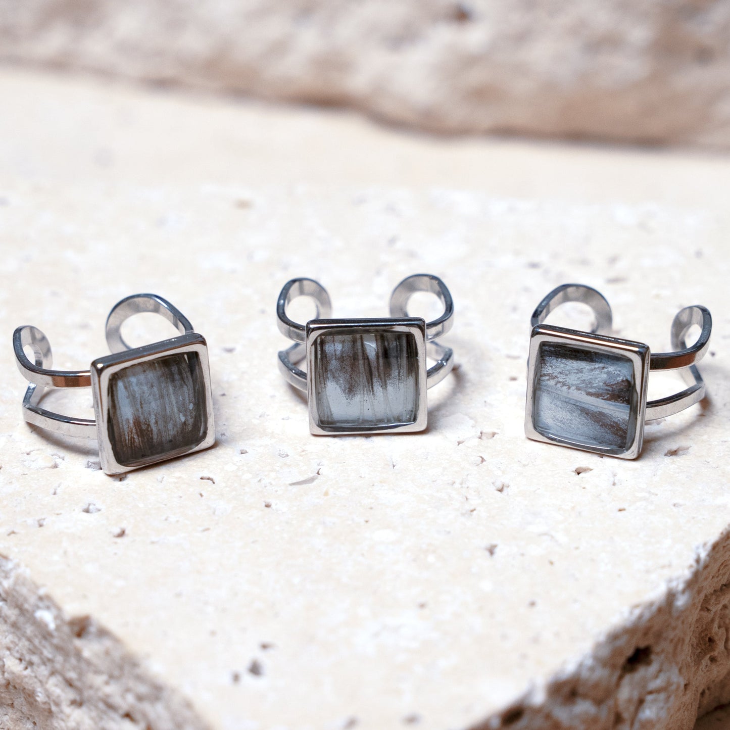 Venom Light Ring — Stainless Steel Square