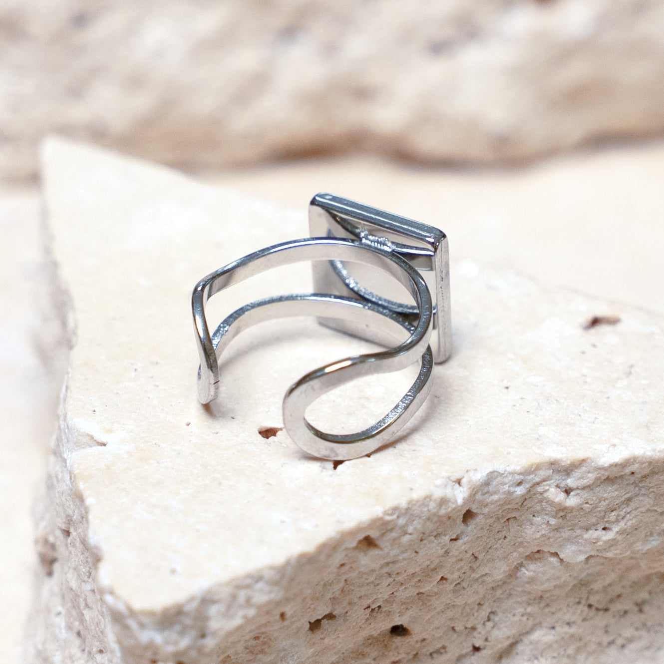 Venom Dark Ring — Stainless Steel Square