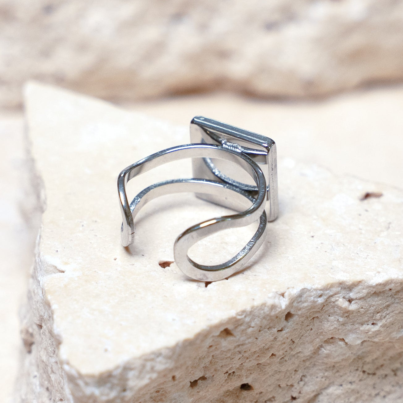 Venom Light Ring — Stainless Steel Square