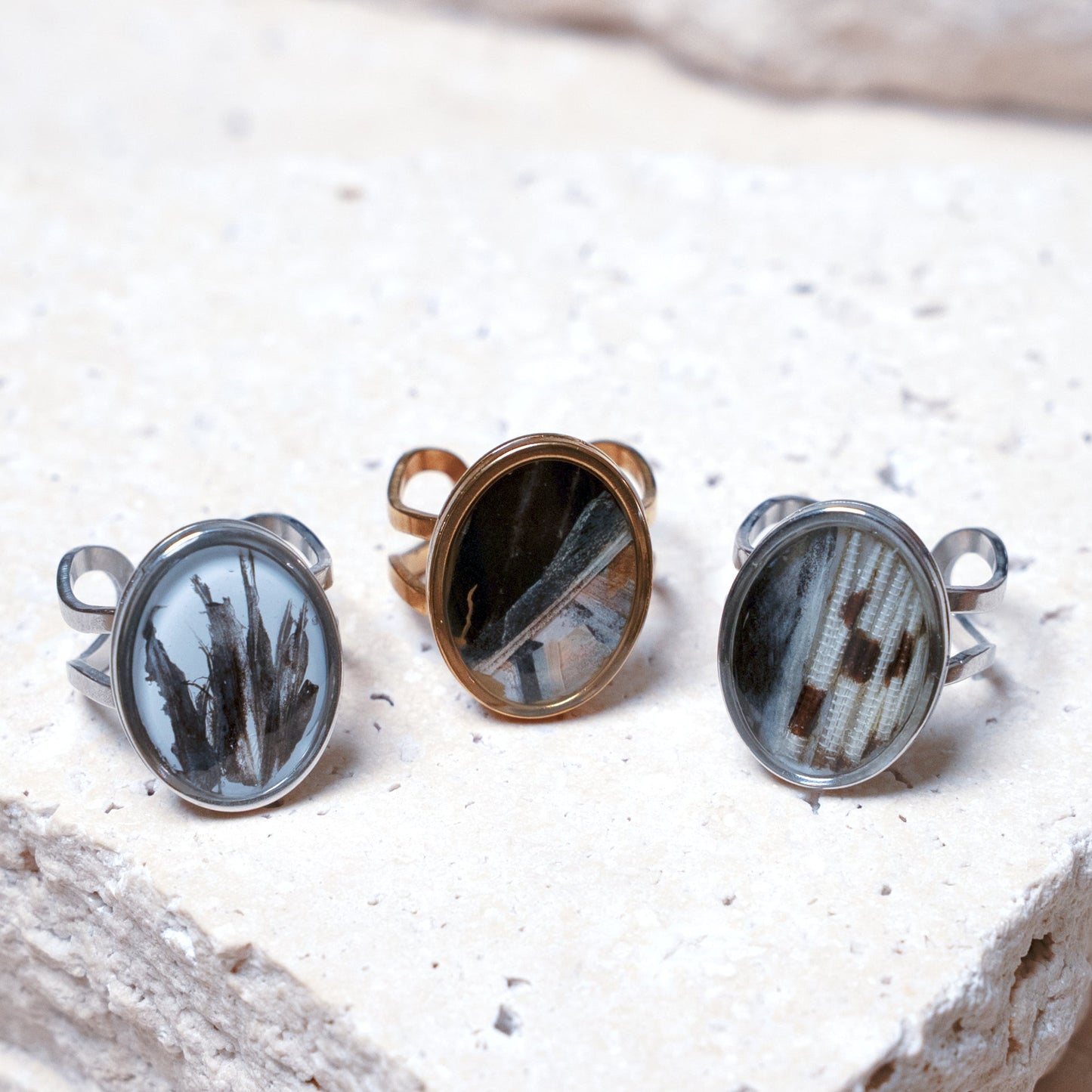 Composition Ring — Stainless Steel Oval