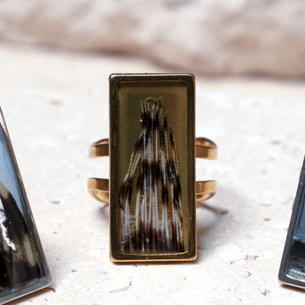Composition Ring — Gold Rectangle